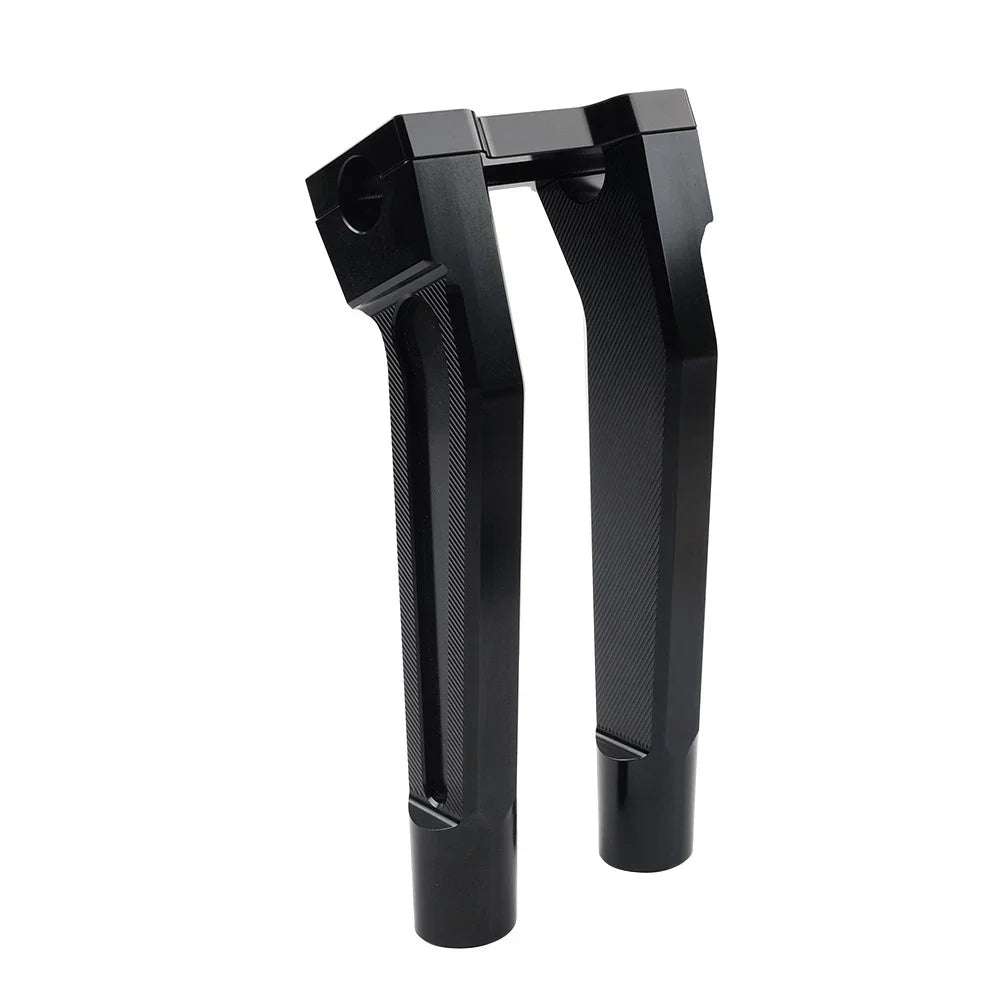 Black 10" Pullback Handlebar Risers Clamp for Harley 1" Handlebar