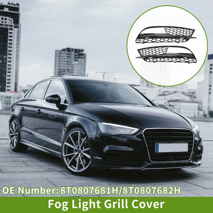 1 Pair Front Fog Light Grill for Audi A5 (2013–2016) No. 8T0807681H/8T0807682H