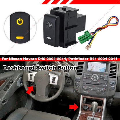 LED Dashboard Control Switch Button 1x for Nissan Patrol Titan Pathfinder Navara
