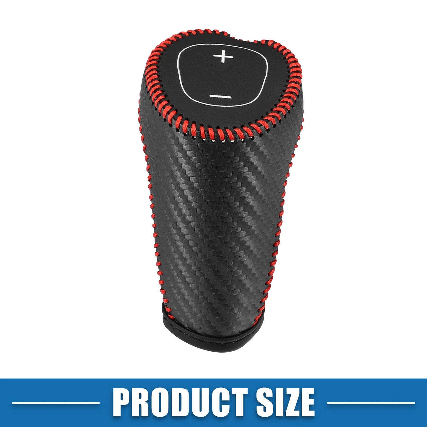 Gear Shifting Knob Cover Trim for Chevy Equinox Malibu (2010–2023) Black Red Stitches