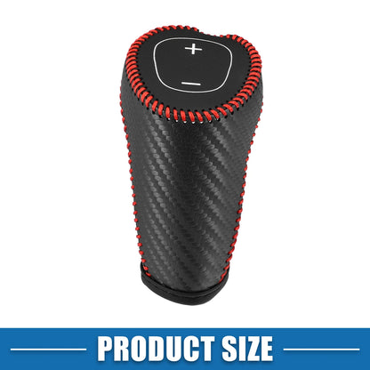Gear Shifting Knob Cover Trim for Chevy Equinox Malibu (2010–2023) Black Red Stitches