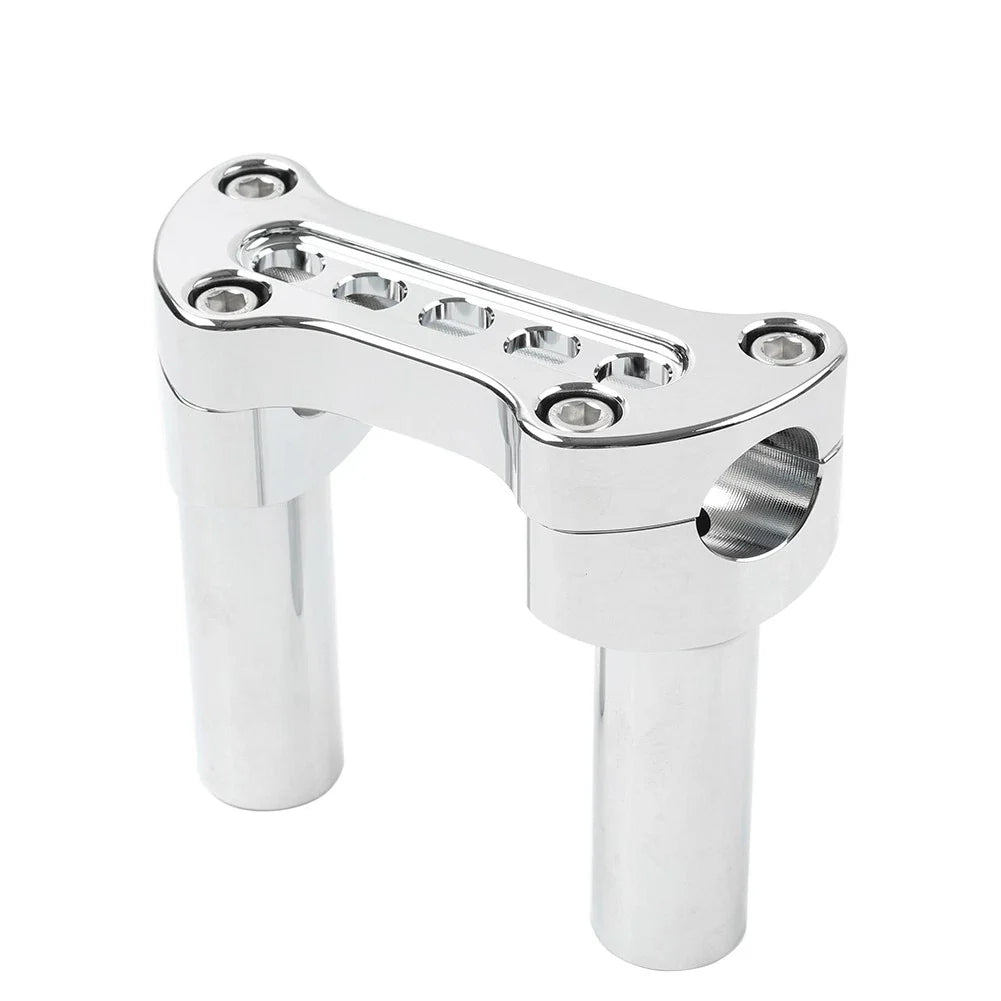 4" Chrome Handlebar Riser 1" Top Clamp for Harley Road Glide Softail (2001-2023)