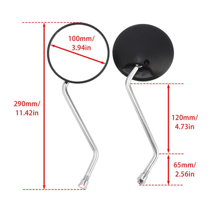 Set of 2 Right/Left Mirrors 10mm for Honda CRM 125R XL 125 NX 250 600 XRV 650 750