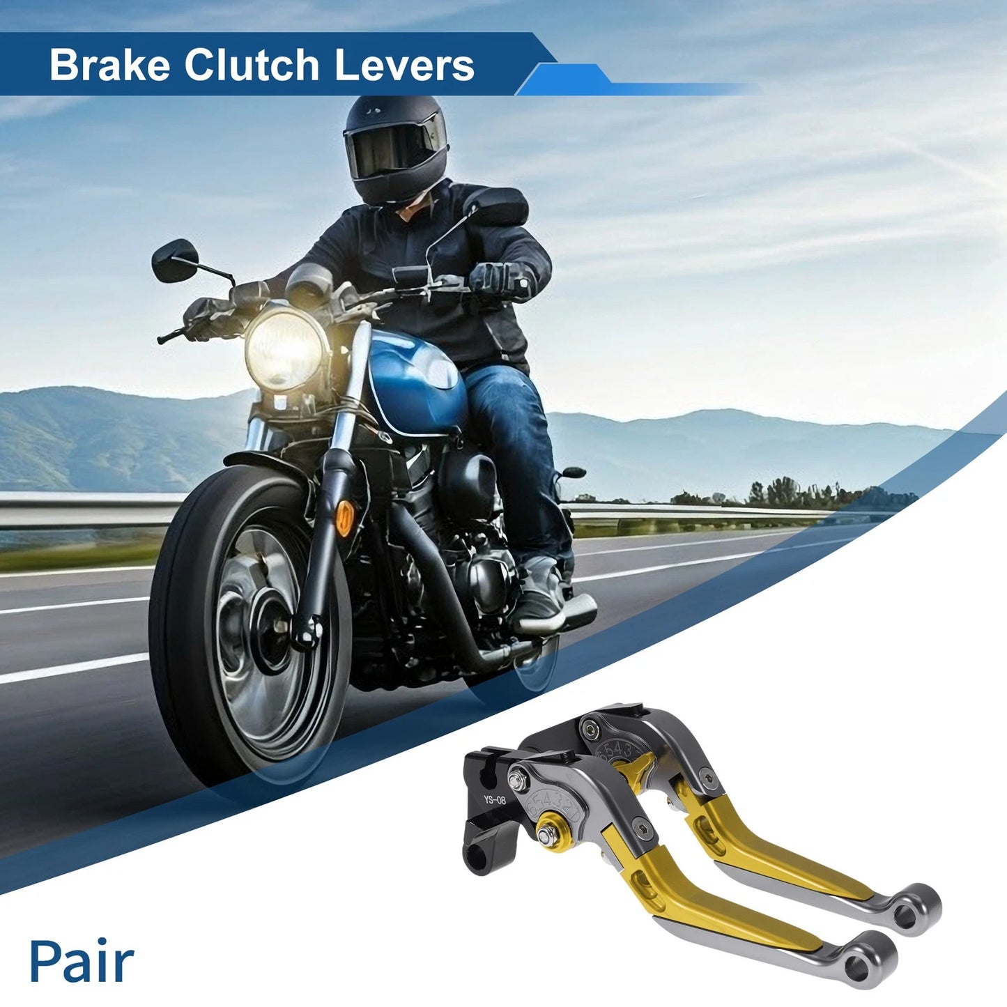 Adjustable Brake Clutch Levers for Honda CBR600RR (2003–2016) - Titanium Gold Tone