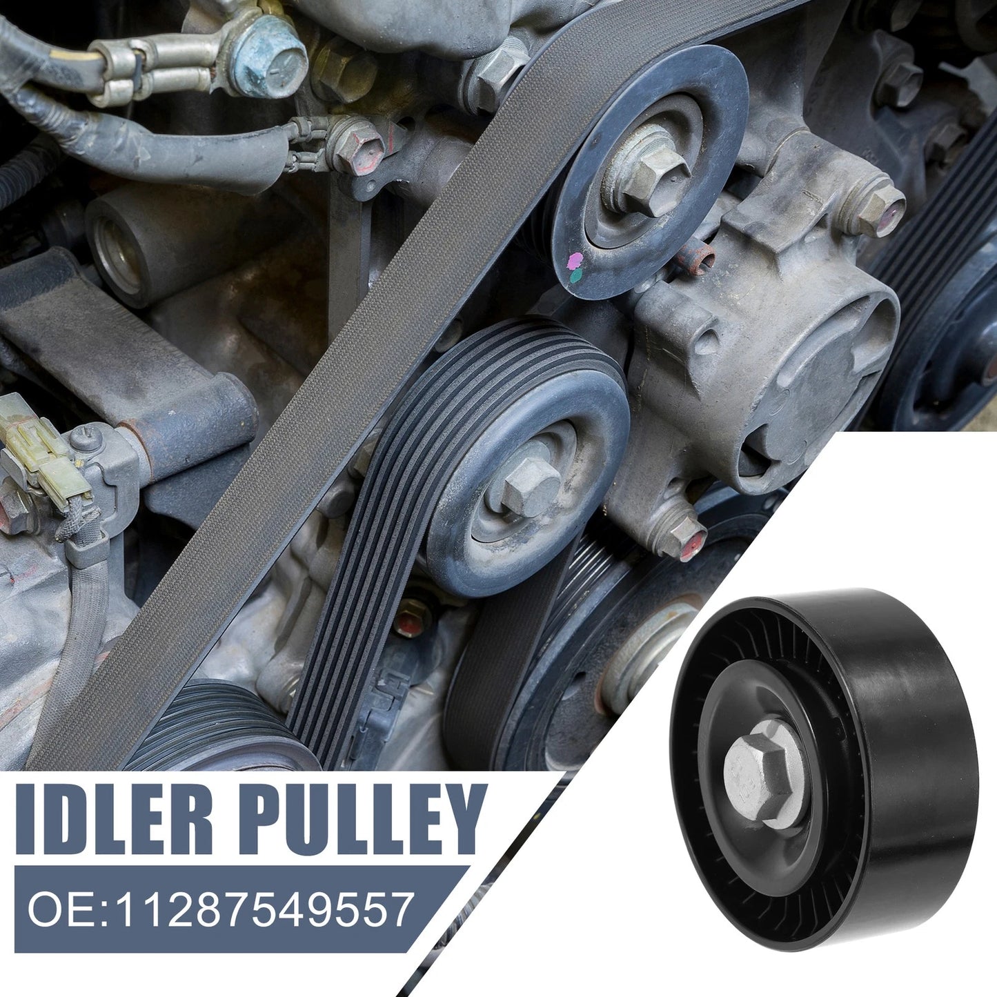 Idler Pulley Crank Pulley for BMW 545i (2004–2005) 11287549557