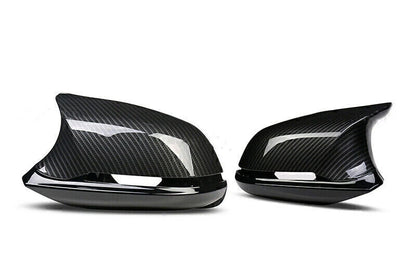 1 Pair Carbon Fiber Look Rearview Mirror Covers for BMW F20 F22 F30 (2012-2019)