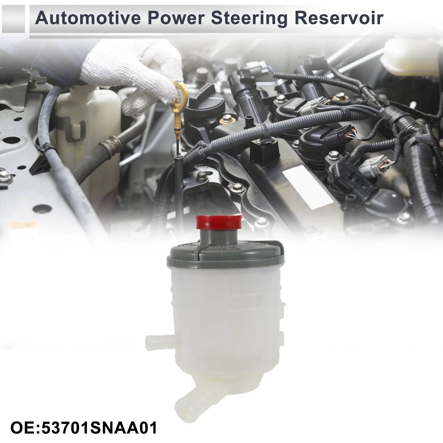 Power Steering Reservoir for Honda Civic (2006-2011) 1 x White