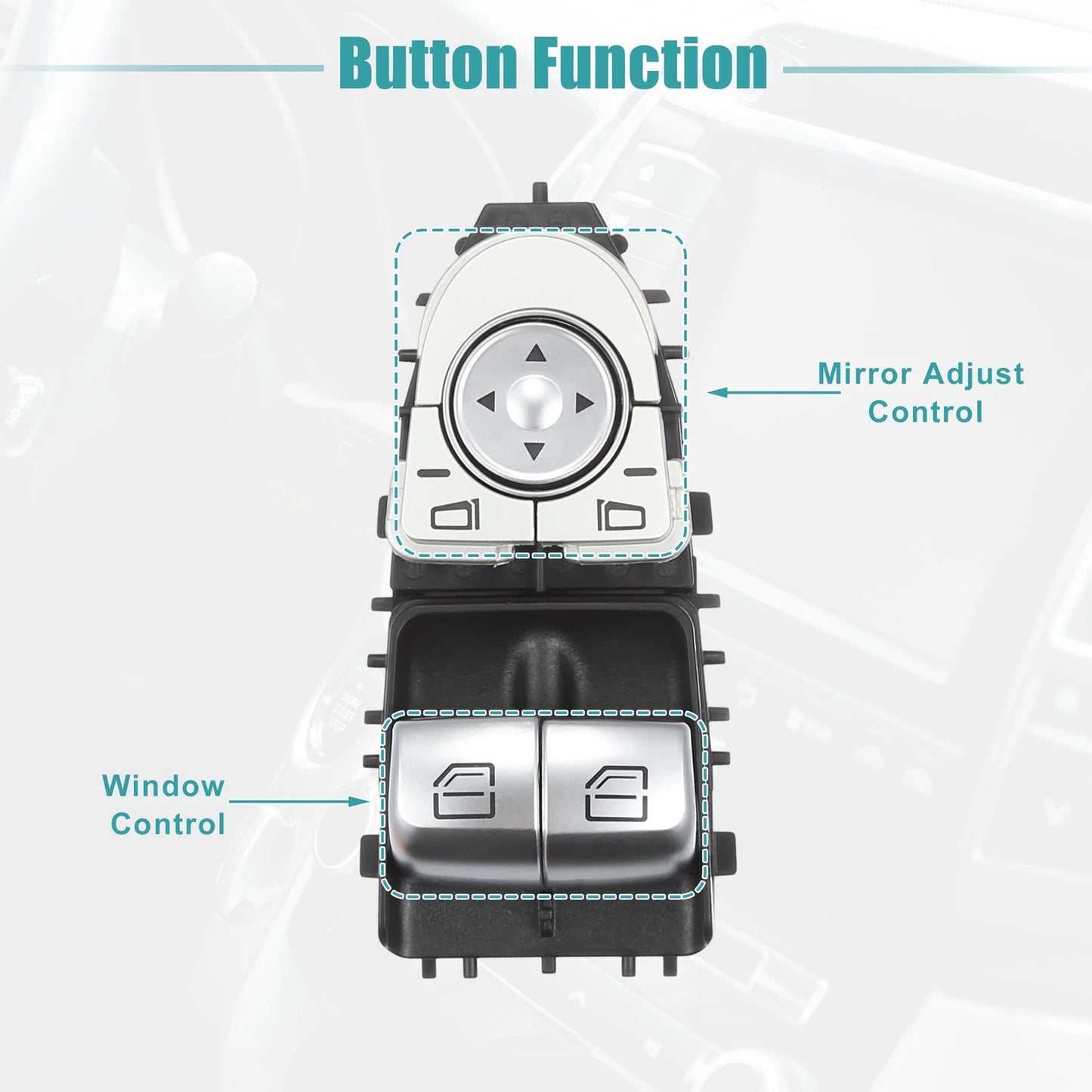Set of 1 Power Window Switch for Mercedes-Benz C300 C43 C63 (2015–2020) No.A2059050202