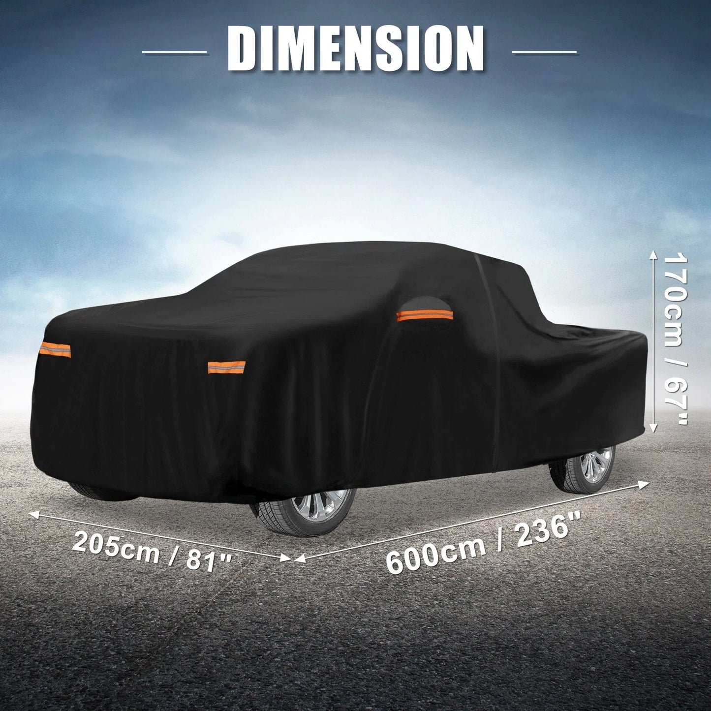Waterproof 210D-PU Oxford Car Cover for Dodge Ram Crew