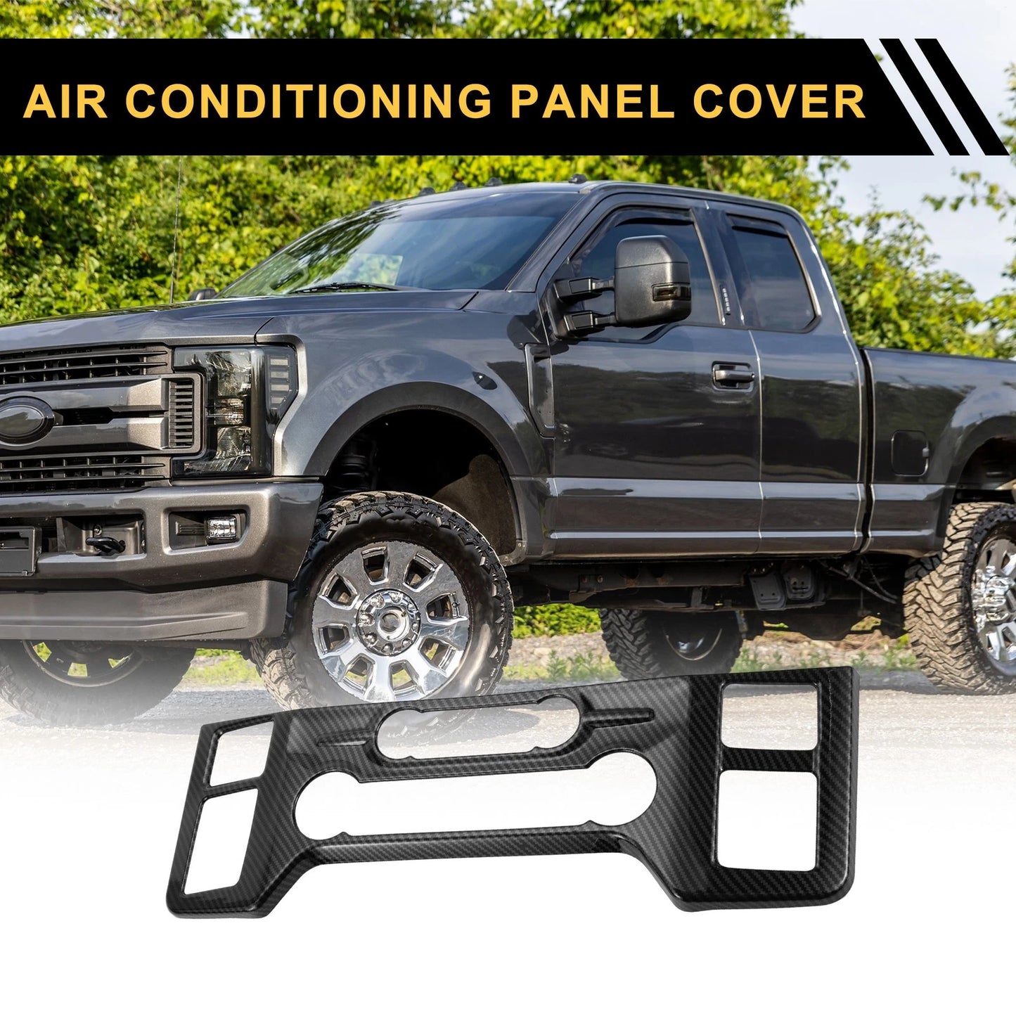 A/C Air Conditioning Panel Cover Trim for Ford F-150 (2021–2024) Black Set
