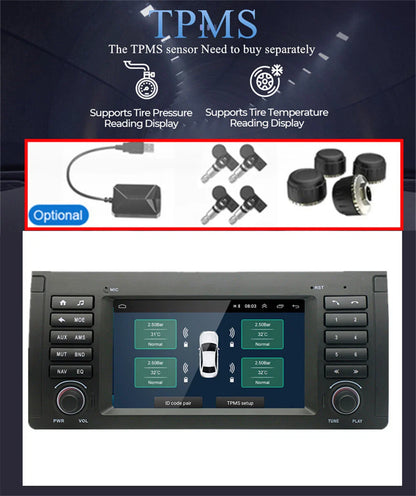 7" Car Stereo GPS Navigation for BMW 5, 7 Series E39, E38, X5 E53 (1997-2006)
