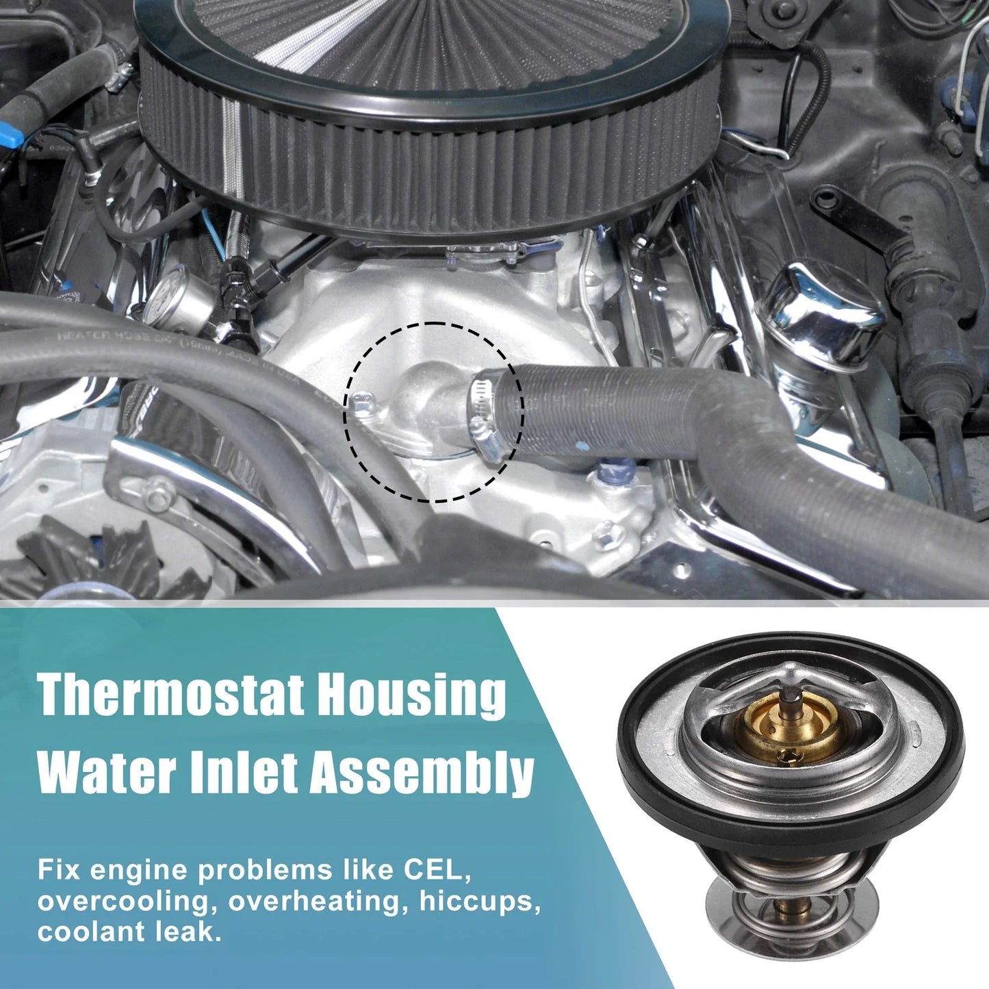 Car Coolant Thermostat Housing Assembly for Dodge Ram 3500