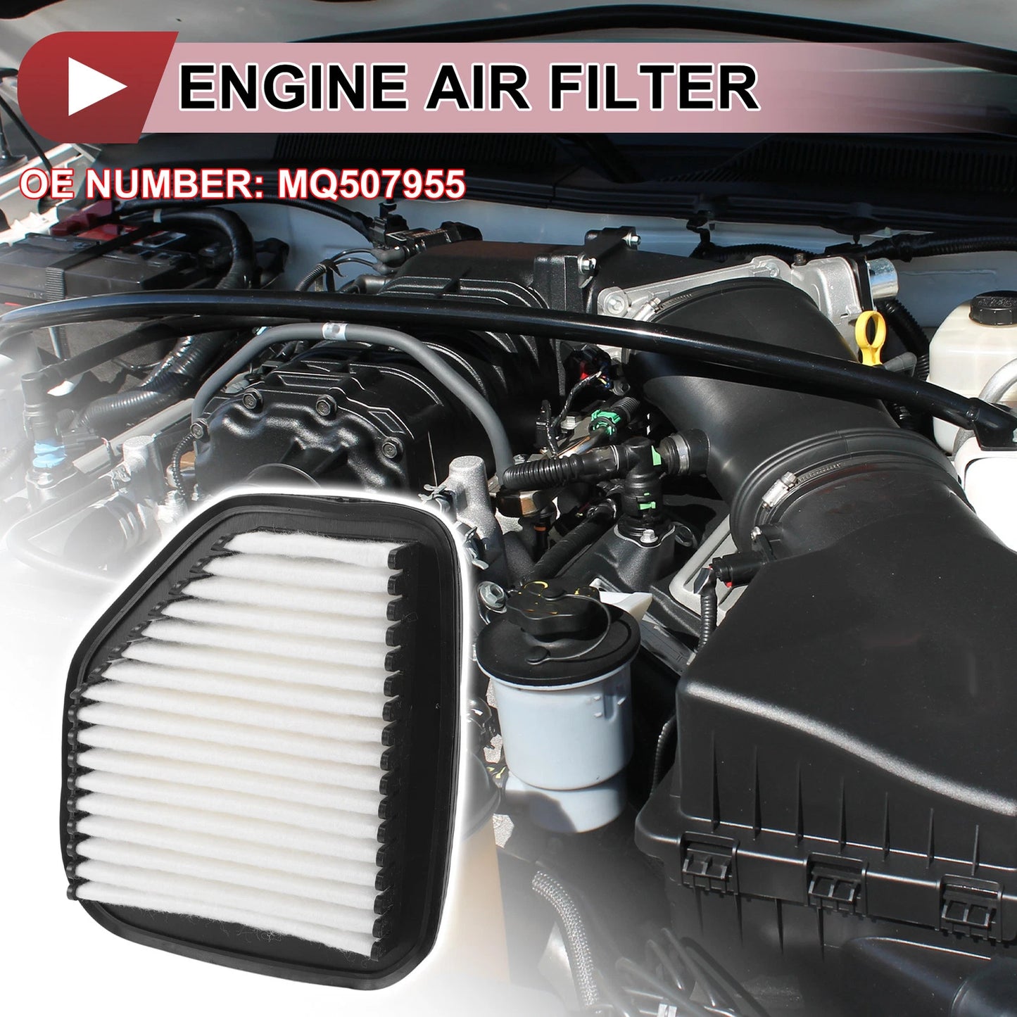 Car Engine Air Filter No.MQ507955 for Mitsubishi DS17W