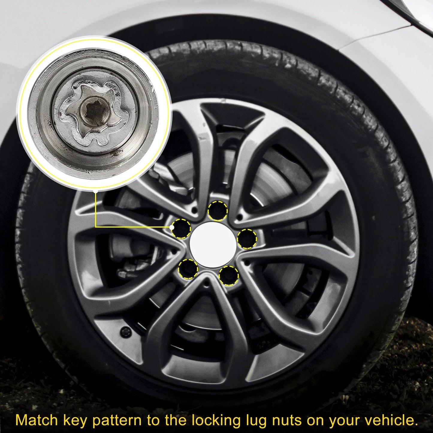 313 Wheel Lock Lug Nut Set with Protector Socket for Mercedes Benz