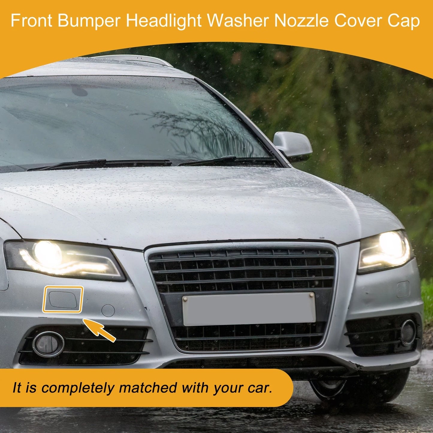 Front Right Washer Nozzle Cover Cap for Audi A4 (2005–2008) 1 Pcs