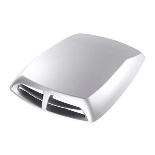 Silver Universal Car Decorative Air Flow Intake Hood Scoop Vent Cover