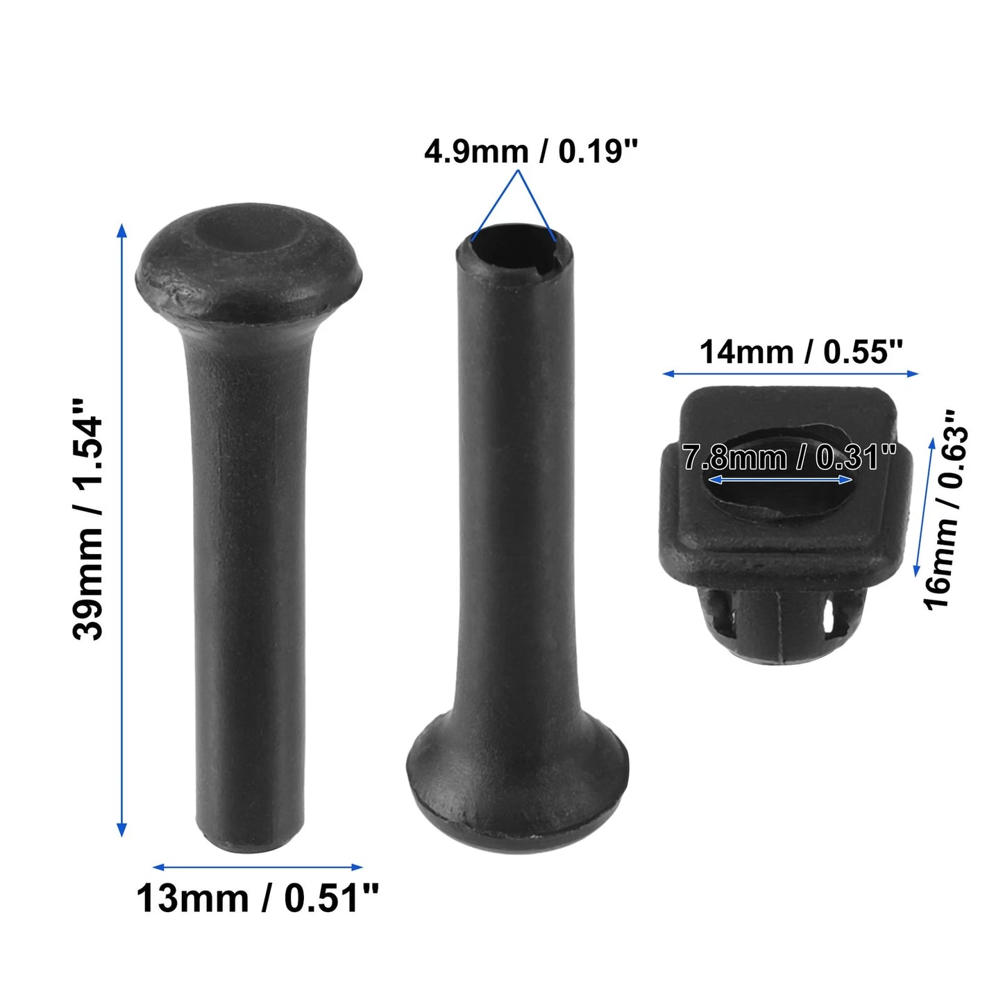 Set of 4 Door Lock Rod Knob & Locking Button Cover for VW Jetta Mk2 (1984–1992)