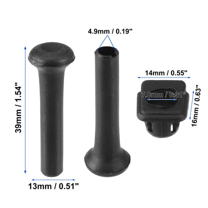 Set of 4 Door Lock Rod Knob & Locking Button Cover for VW Jetta Mk2 (1984–1992)