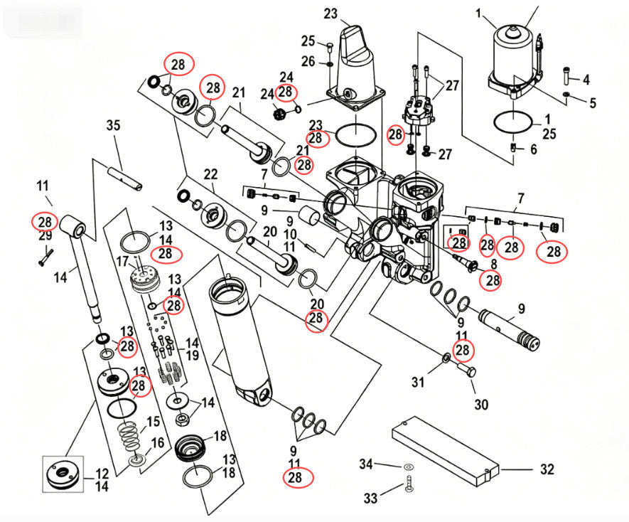 Seal O-Ring Kit for Mercury 135-250