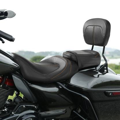 Driver & Passenger Backrest Pad for Harley Road King Glide (2009-2023)