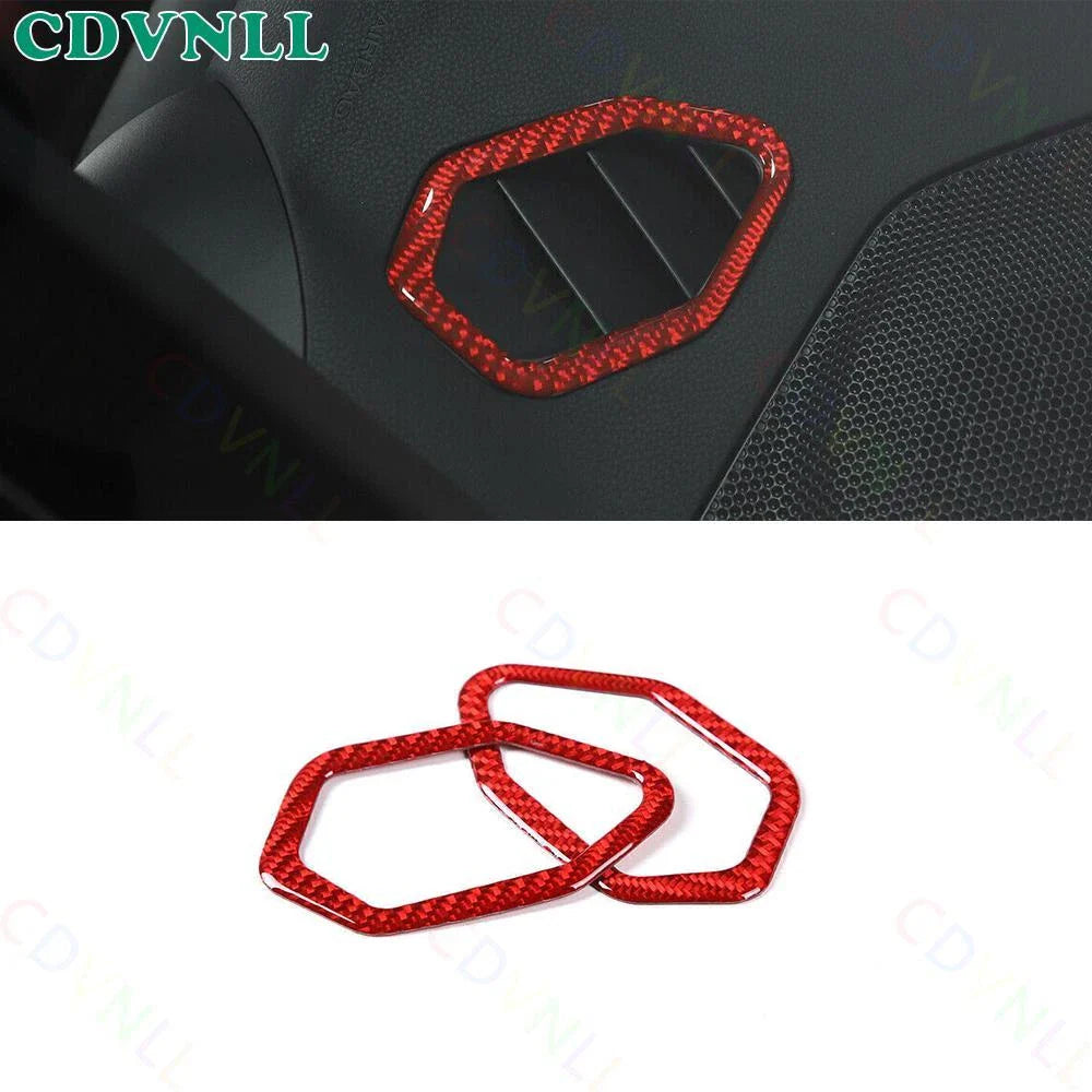 Red Carbon Fiber Dashboard Vent Trim for Subaru BRZ GR86 (2022–2024)