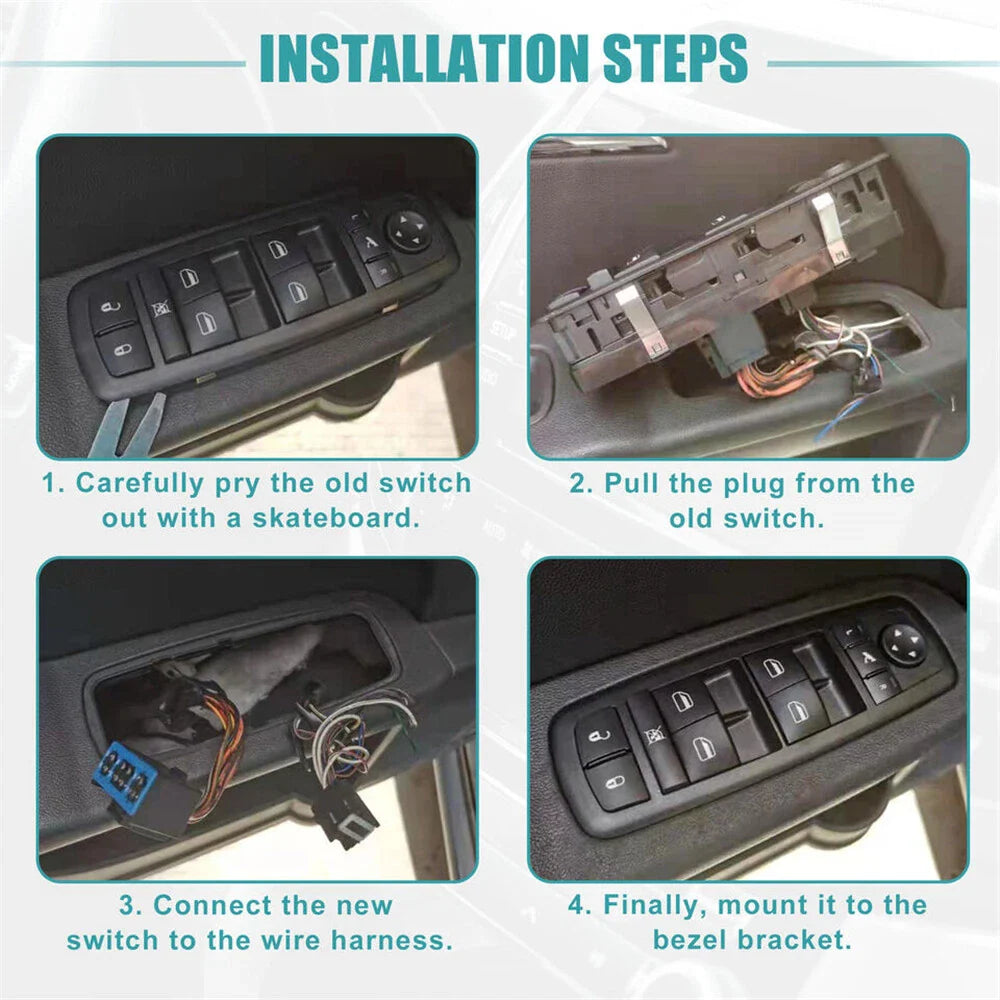 Rear Right Master Power Window Switch for Chrysler 300 (2011-2014)