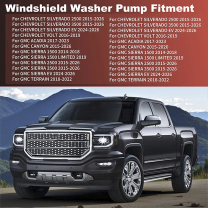 Windshield Washer Pump No.84518407 for Buick Cadillac Chevy Silverado