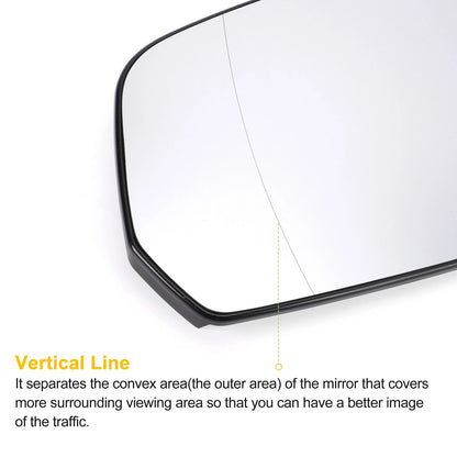 Left Side Heated White Mirror Glass for Mercedes GL-Class GLK-Class (2010–2015)
