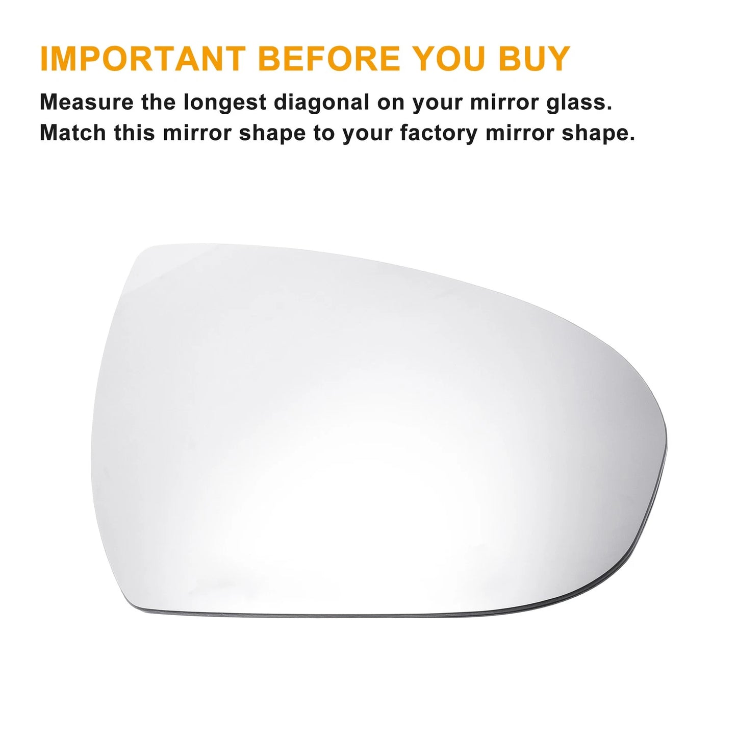 Right Side Heated White Mirror Glass for Hyundai Tucson (2016–2019)