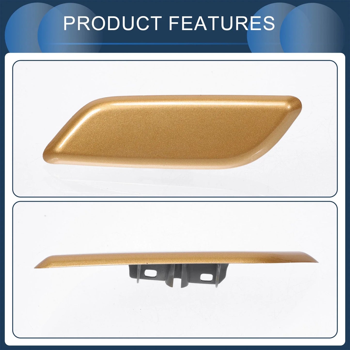 Front Left Washer Nozzle Cover for Honda Accord VIII 2011-2013 - Gold Tone
