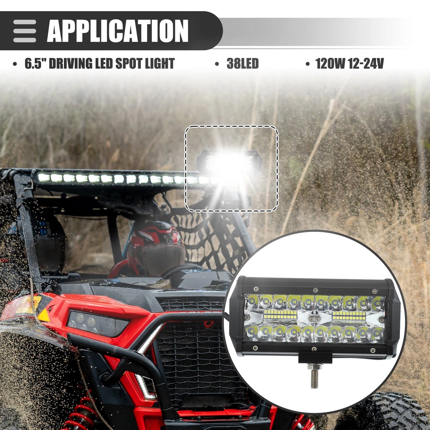 6.5" LED Off-road Fog Lights 120W for Pickup (Universal)