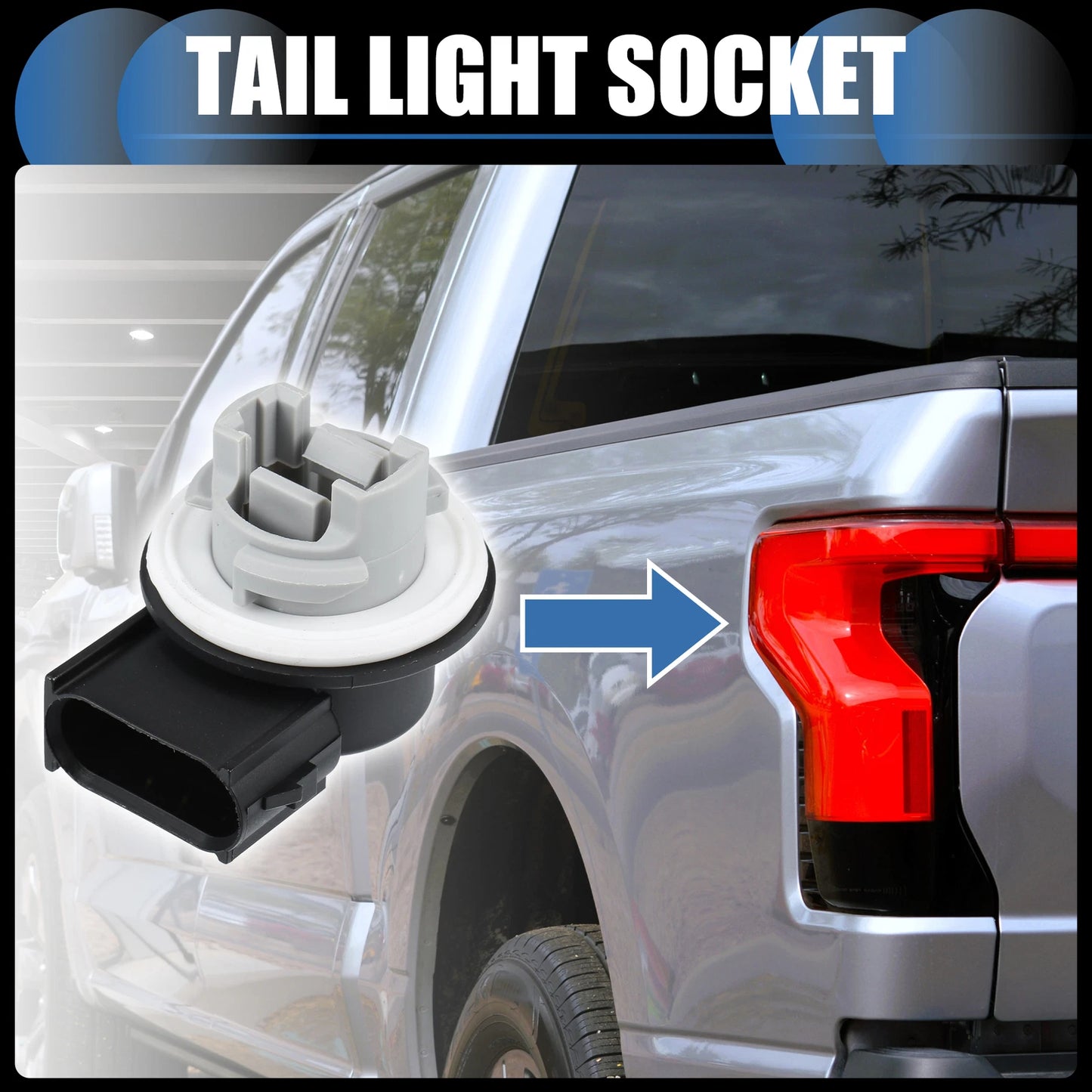Tail Light Socket No. 2U5Z-13411-FB for Ford F-150, Focus, Lincoln Navigator