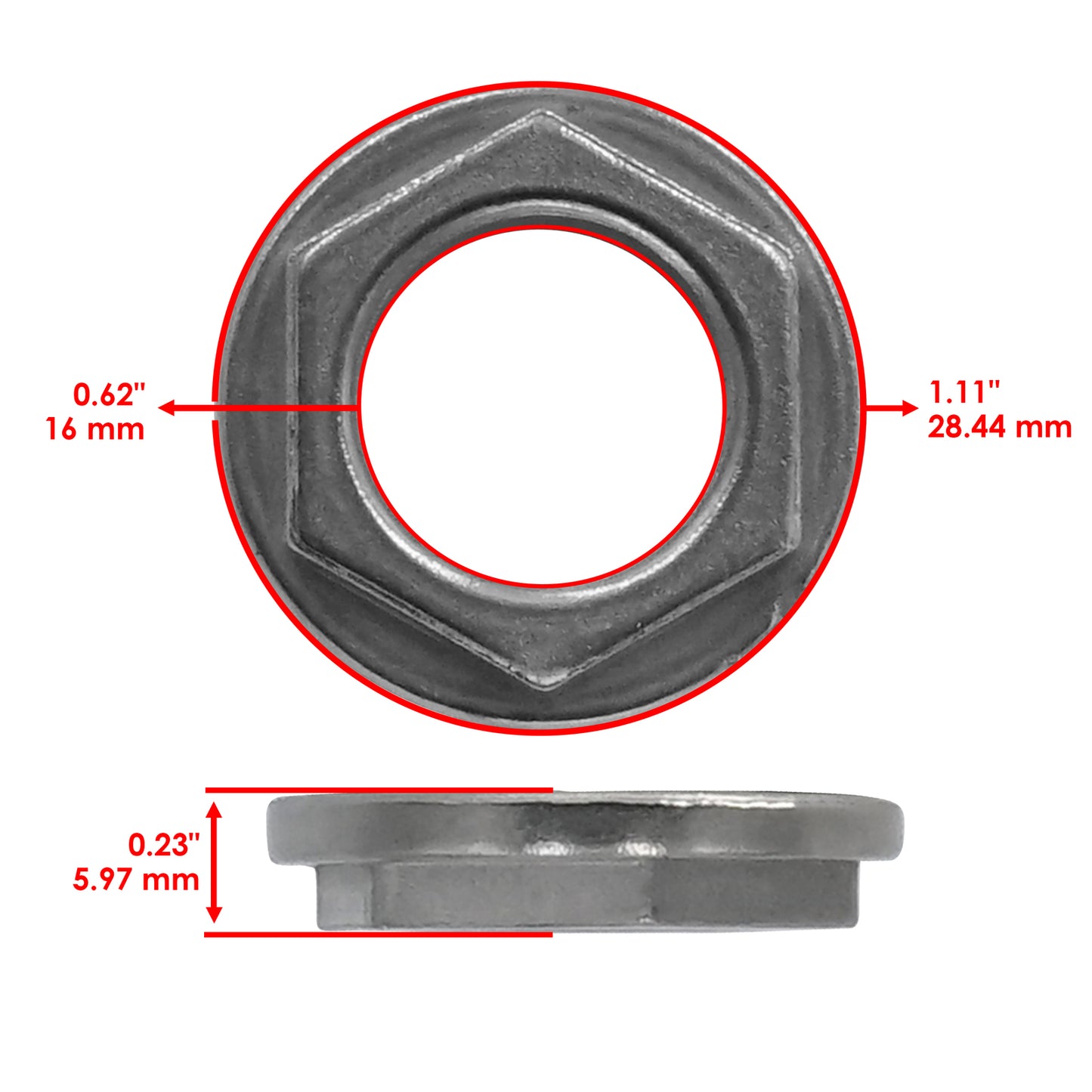 Steering Bushing Front Wheel Hex Flange Replacement for MTD Cub Cadet (2010–2018)