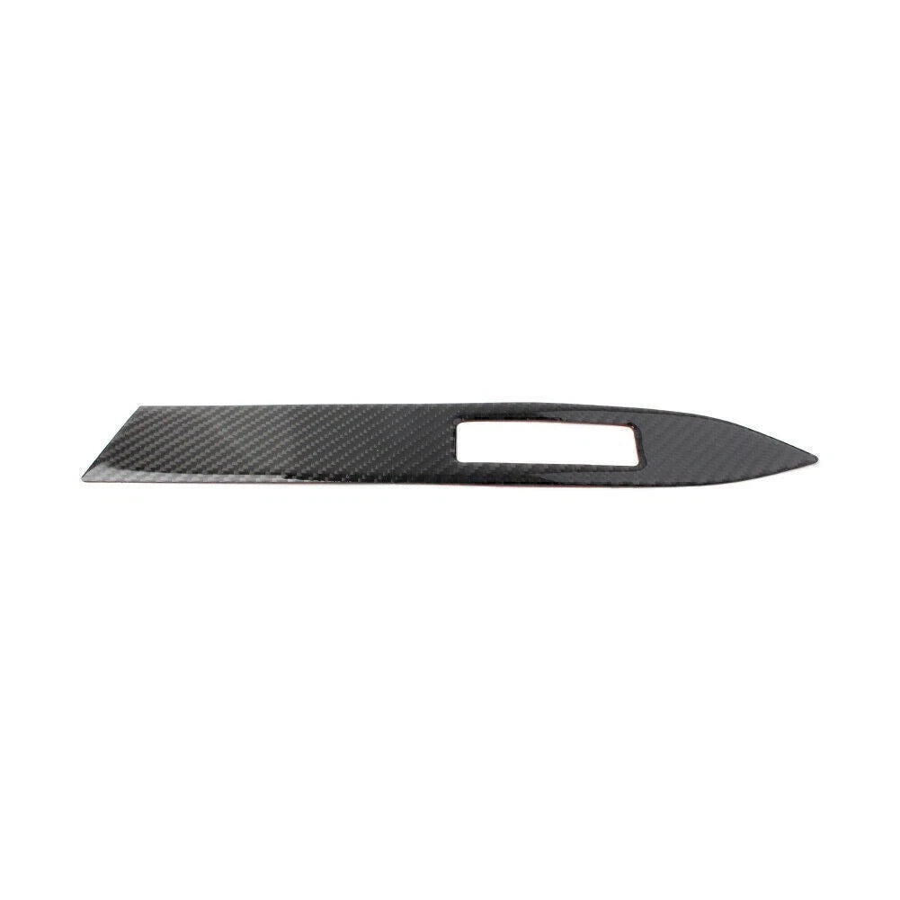 Black Carbon Fiber Dashboard Panel Cover Trim for Ford Mustang (2015–2019)