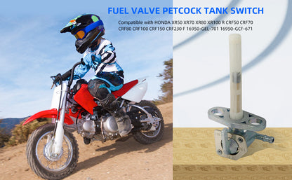 Fuel Petcock Valve for Honda XR/CRF 50 70 80 100 150 230 (2000–2023)