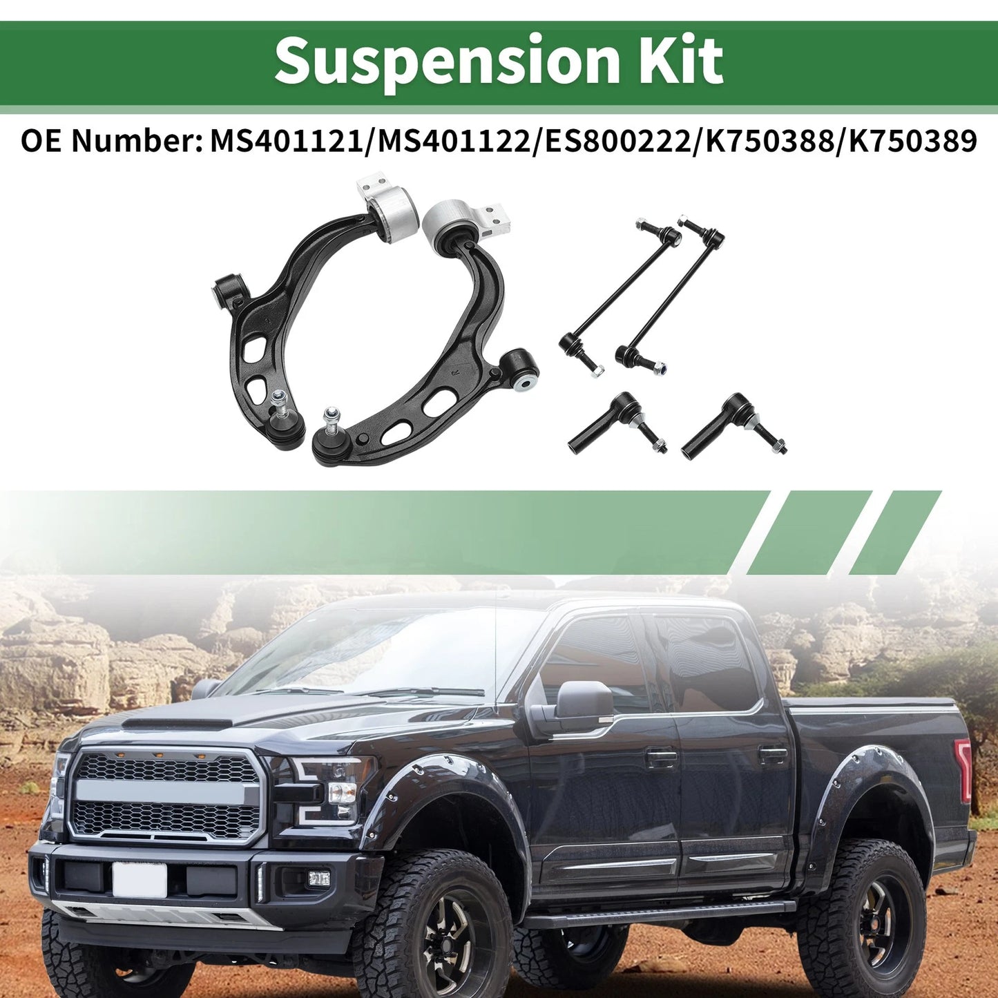 Set of 6 Front Lower Control Arms for Ford Flex (2010–2012) No.MS401121/MS401122