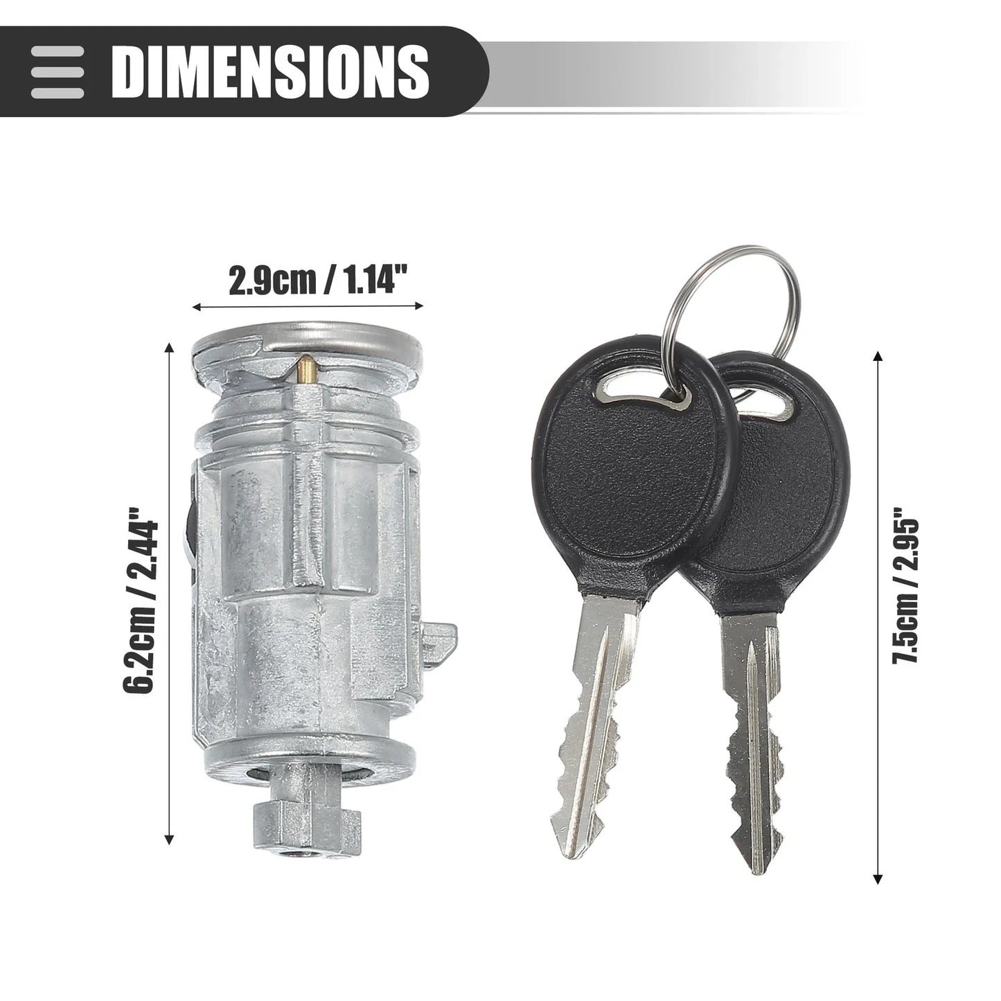 Ignition Switch Lock Cylinder Set with 2 Keys for Dodge Dakota (2005-2011)