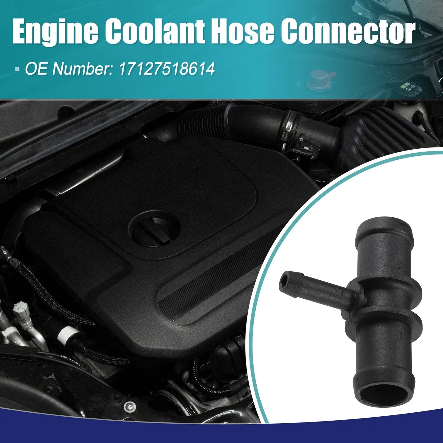 1x Engine Coolant Hose Connector for BMW MINI Cooper S R53 (2002-2006)