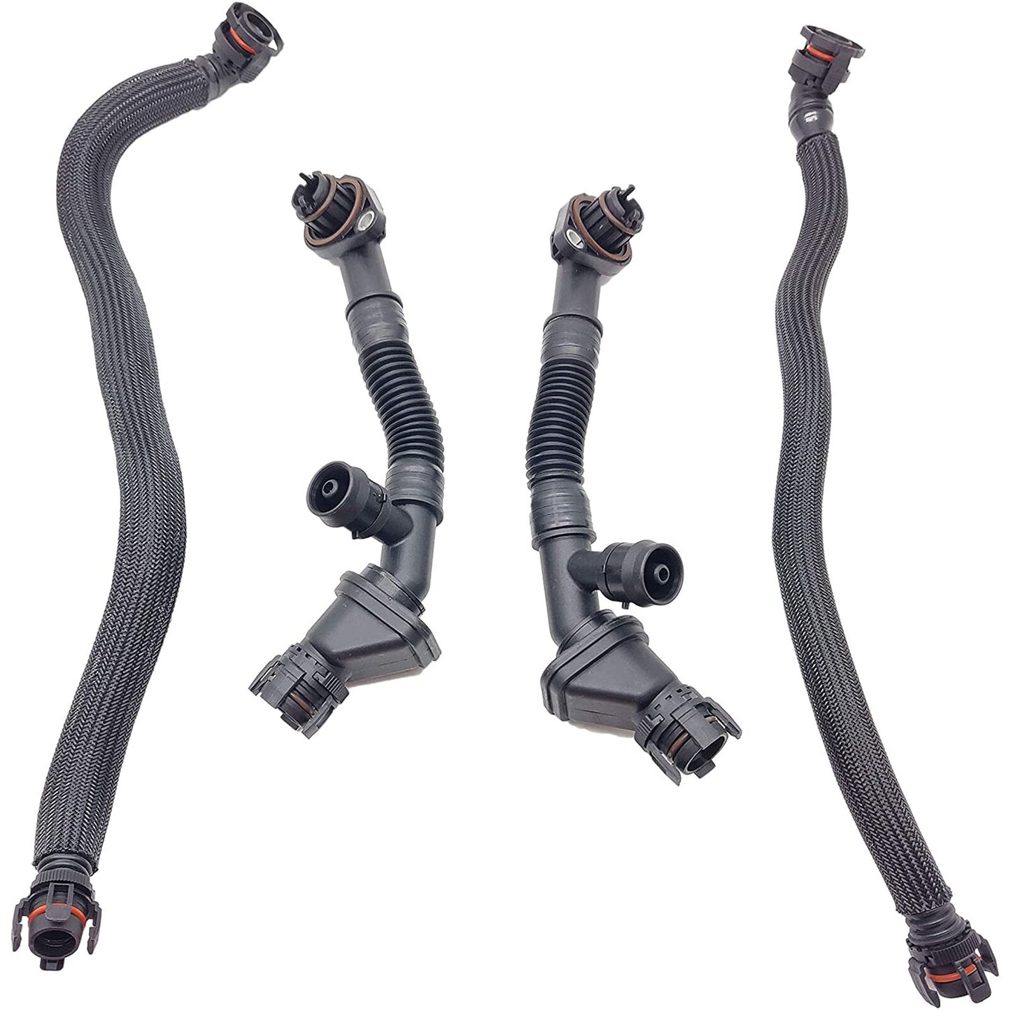 Set of 4 Breather Hoses for BMW 550i 650i 750Li X5 X6 (2006–2017)