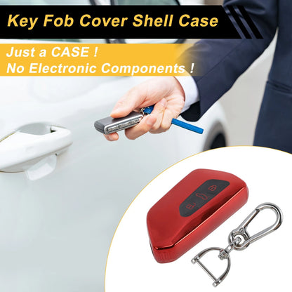 Red TPU Silicone Car Key Case for VW Golf 8 (2020–2023) - 3 Buttons