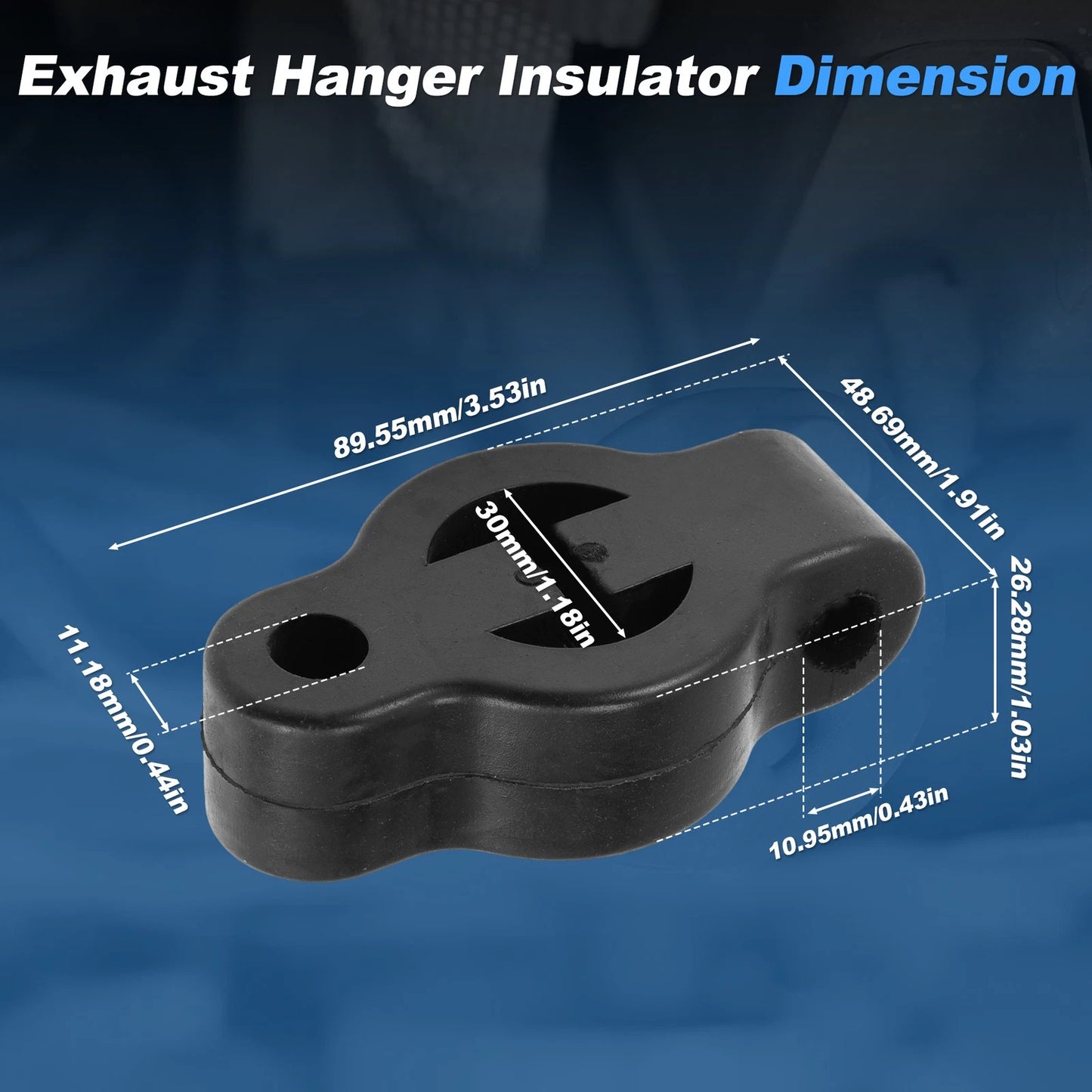 Set of 4 Rubber Muffler Hangers for Hyundai H100 Bus (1995–2004) 28599M2000