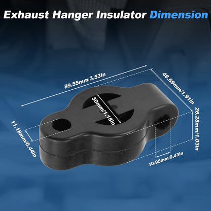 Set of 4 Rubber Muffler Hangers for Hyundai H100 Bus (1995–2004) 28599M2000