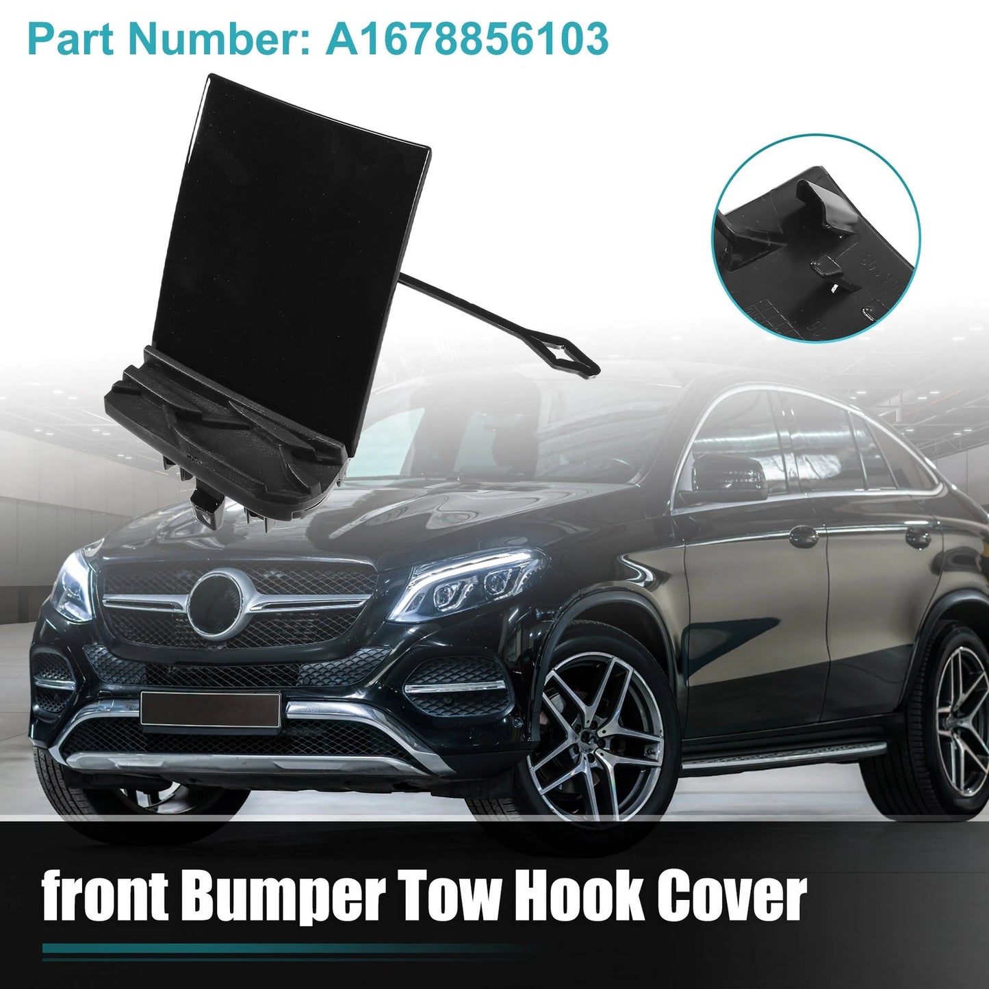 Tow Hook Cap for Mercedes-Benz GLE 350 (2016–2023) No.A1678856103 Black