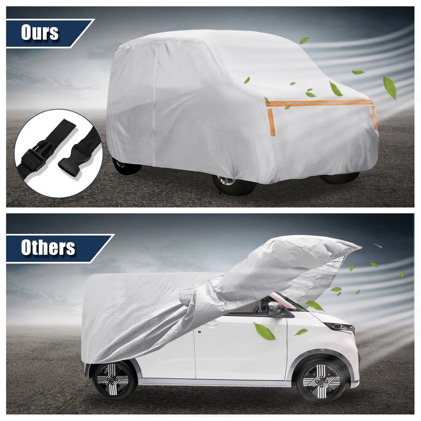 Set of 1 Car Cover for Nissan Sakura (2023–2023) Outdoor Waterproof Silver