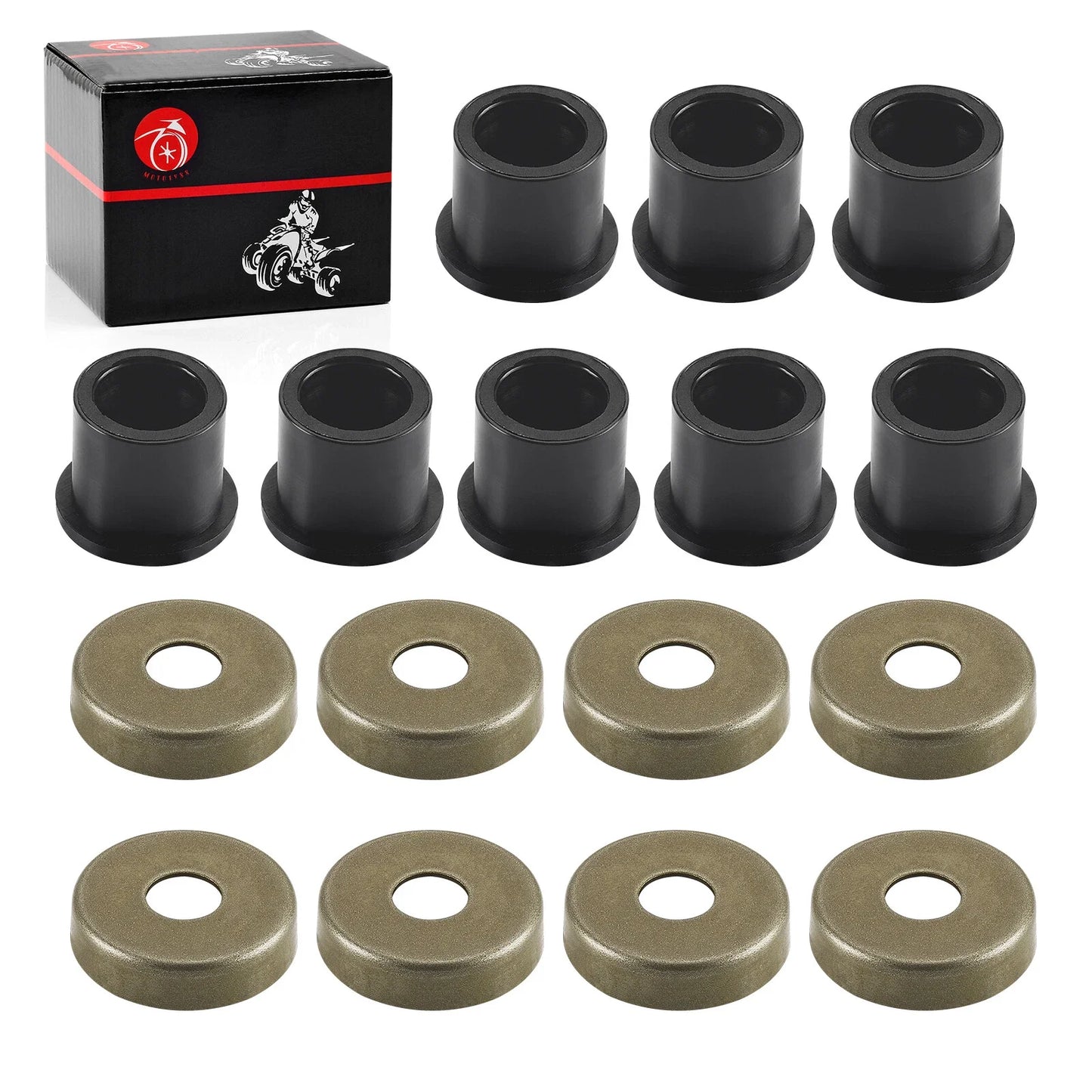 8x Front A Arm Bushing & Cap Kit for Polaris Outlaw 50 90 110 (2007–2021)