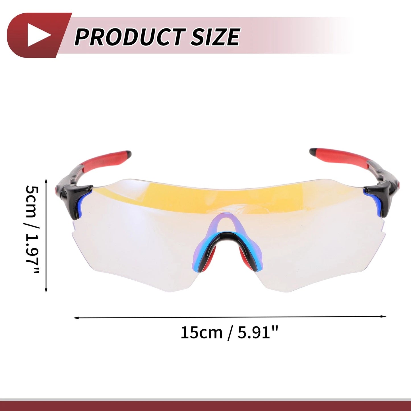 Set of 1 Motorcycle Riding Goggles for Universal Fit (Light Blue Lens)