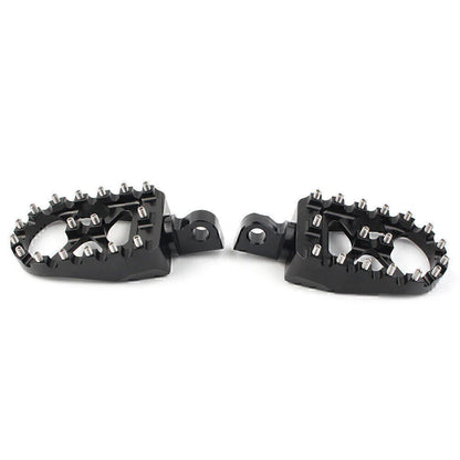 Black  Wide Fat Foot Pegs MX Style for Harley Dyna Sportster Bobber