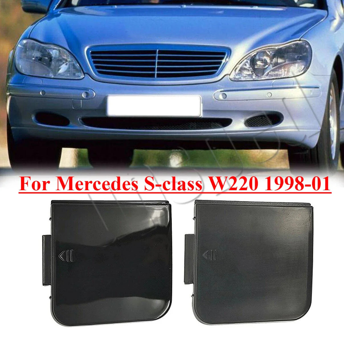 Front Bumper Tow Hook Eye Cover Cap for Mercedes S-Class (1998–2001)