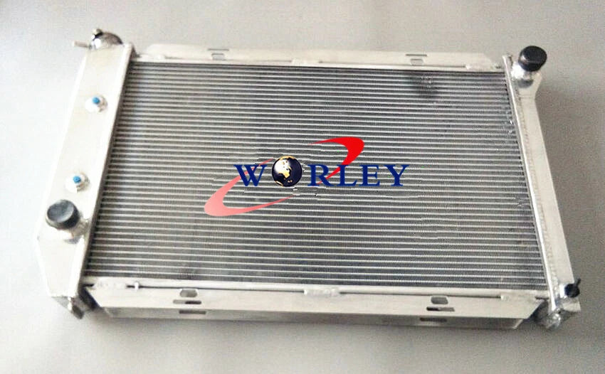 3 Row Aluminum Radiator & Fans for Ford Mustang Cougar Torino (1971–1973)