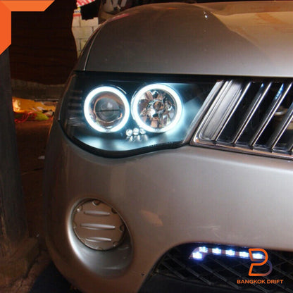 Black Projector Headlight Lamp for Mitsubishi Triton MN ML Ute (2005-2014)